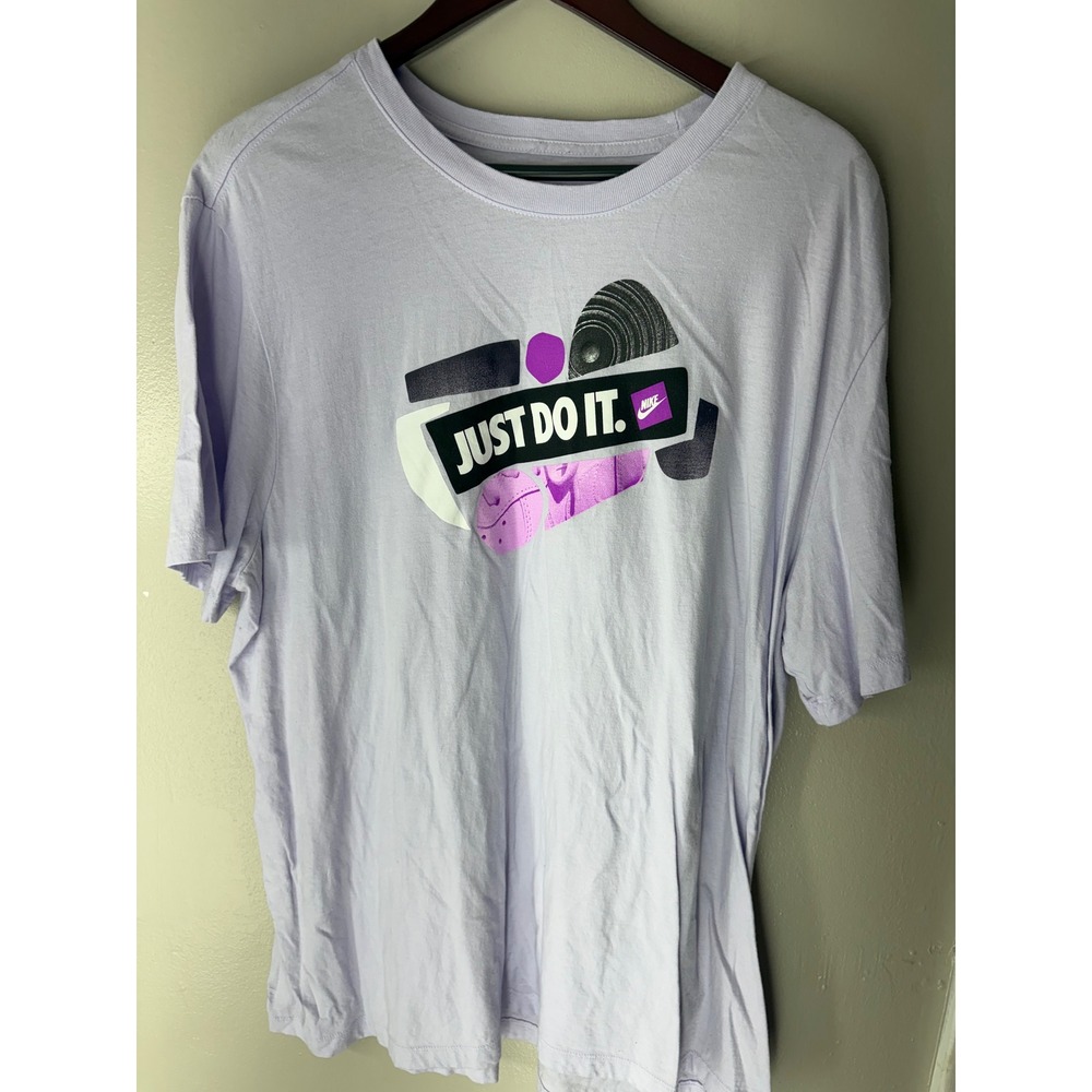 Nike Mens Just Do It Graphic T-Shirt Lavender Purple XXL AR5006-539